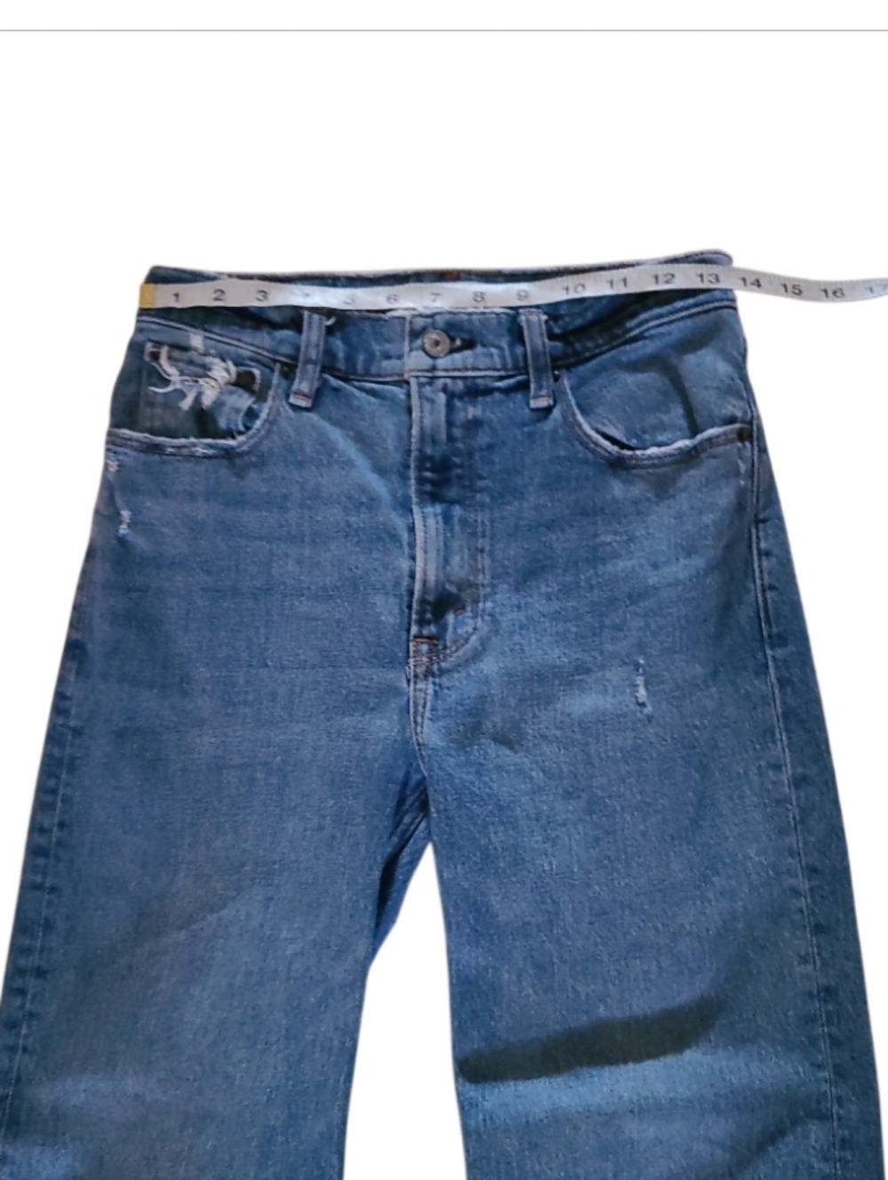Abercrombie & Fitch The 90s Relaxed High Rise Jeans Lt Wash 26 Short - Picture 15 of 17